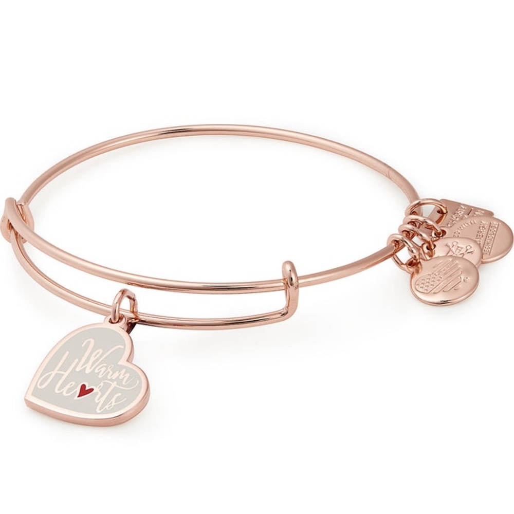 Alex and Ani Warm Hearts Charm Bangle